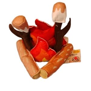 Plush Campfire Set Brown and Red Camping Toy